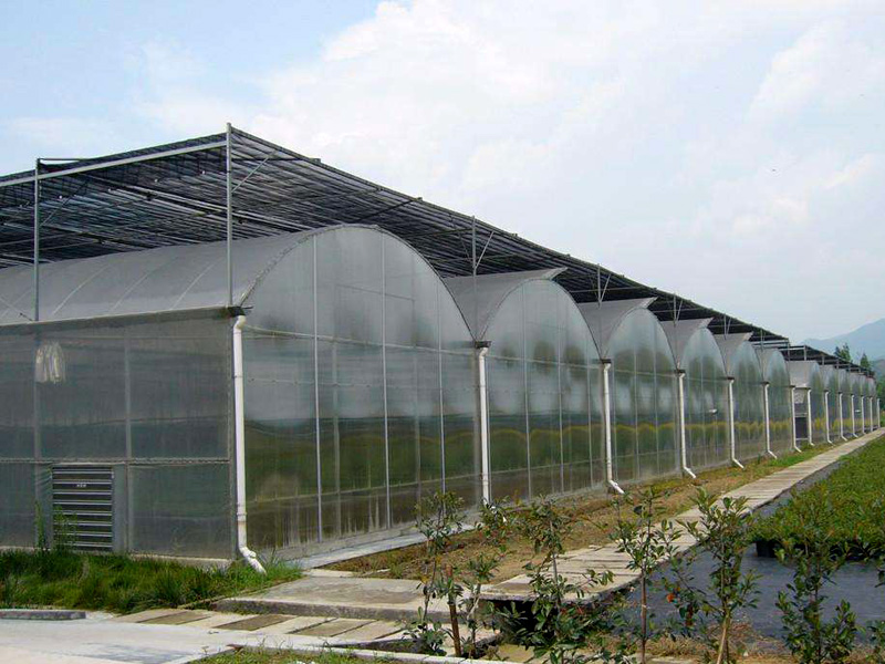 Two arch materials for vegetable greenhouse construction